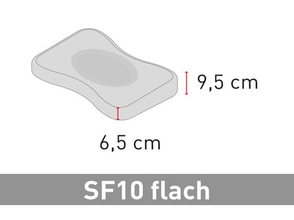 bettwarenland.de-Nackenstützkissen-Swissflex-SF_10-flach-Skizze_Kern_mit_Vermaßung