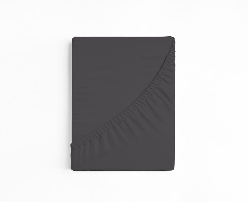 bettwarenland | bellana® deLuxe Edel-Jersey Topper Spannbettlaken | anthrazit | gefaltet