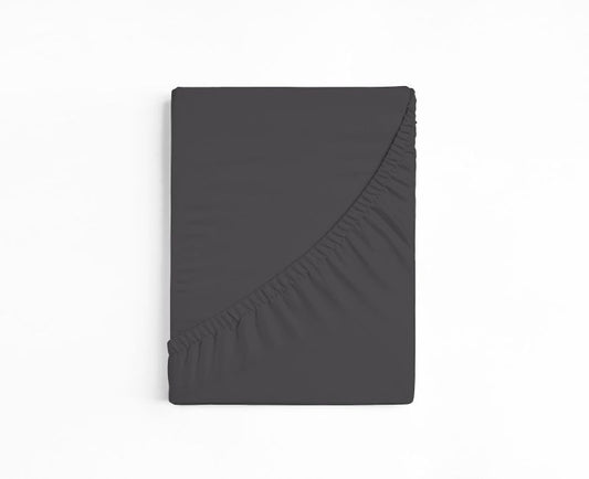 bettwarenland | bellana® deLuxe Edel-Jersey Topper Spannbettlaken | anthrazit | gefaltet