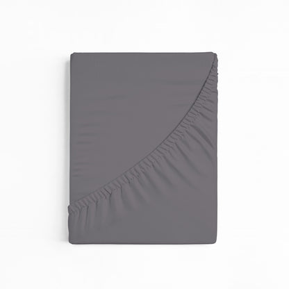 bettwarenland | bellana® Tencel Nobel-Jersey Spannbettlaken | grau | gefaltet