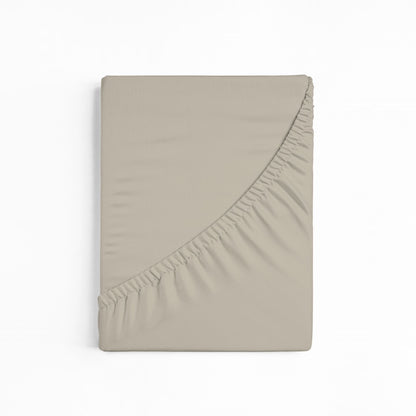bettwarenland | bellana® Tencel Nobel-Jersey Spannbettlaken | kiesel | gefaltet