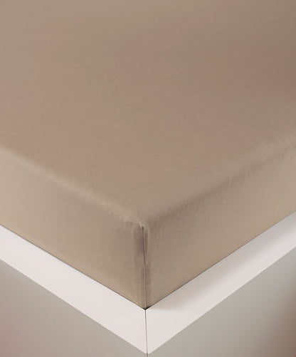 bettwarenland | bellana® Tencel Nobel-Jersey Spannbettlaken | sand | bezogen