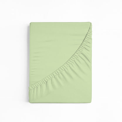 bettwarenland | bellana® Tencel Nobel-Jersey Spannbettlaken | lind | gefaltet