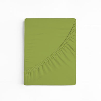 bettwarenland | bellana® Tencel Nobel-Jersey Spannbettlaken | moos | gefaltet