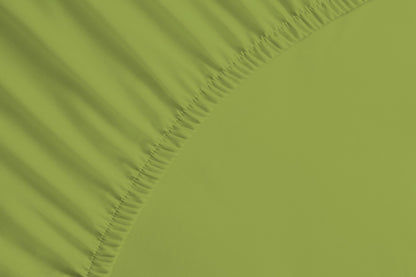 bettwarenland | bellana® Tencel Nobel-Jersey Spannbettlaken | moos | vergrößert