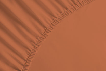 bettwarenland | bellana® Tencel Nobel-Jersey Spannbettlaken | mandarine | vergrößert