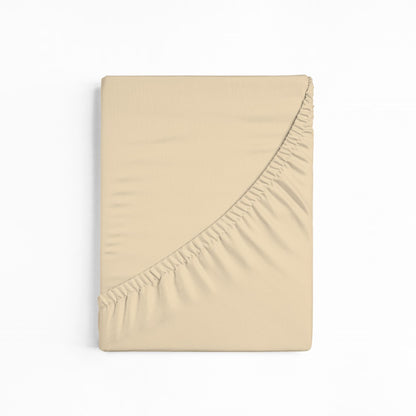 bettwarenland | bellana® Tencel Nobel-Jersey Spannbettlaken | natur | gefaltet