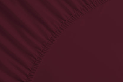 bettwarenland | bellana® Tencel Nobel-Jersey Spannbettlaken | bordeaux | vergrößert
