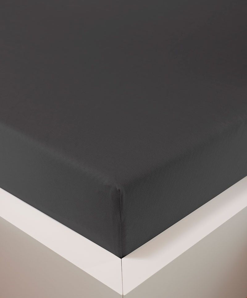 bettwarenland | bellana® deLuxe Edel-Jersey Topper Spannbettlaken | anthrazit | bezogen