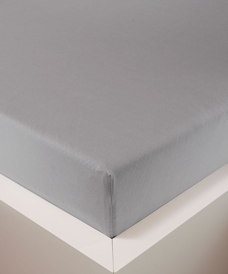 bettwarenland | bellana® Tencel Nobel-Jersey Spannbettlaken | silber | bezogen