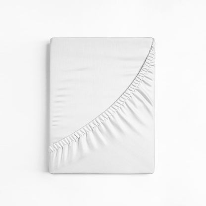 bettwarenland | bellana® Tencel Nobel-Jersey Spannbettlaken | weiß | gefaltet