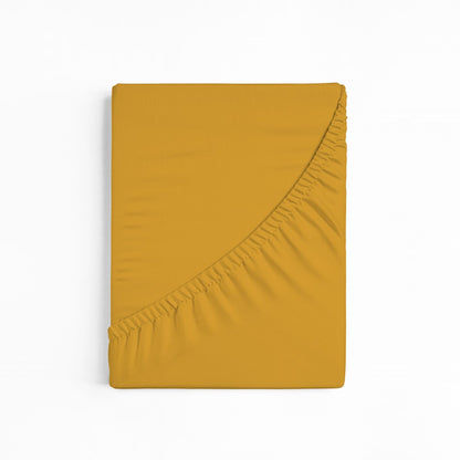 bettwarenland | bellana® Tencel Nobel-Jersey Spannbettlaken | gold | gefaltet