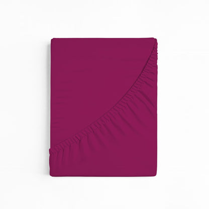 bettwarenland | bellana® Tencel Nobel-Jersey Spannbettlaken | beere | gefaltet