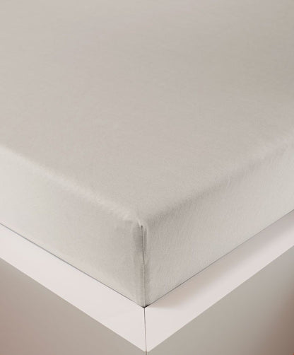 bettwarenland | bellana® Tencel Nobel-Jersey Spannbettlaken | schnee | bezogen